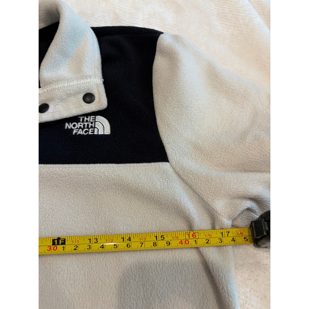 The North Face Womens XS TKA Glacier Snap Fleece Jacket Cream Black Gorpcore - Picture 5 of 6